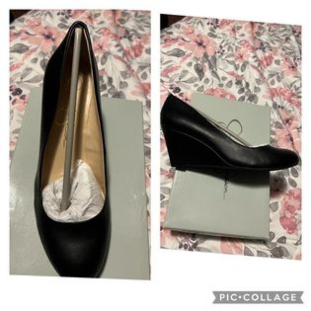 Jessica Simpson Wedges, Size 9.5, Black